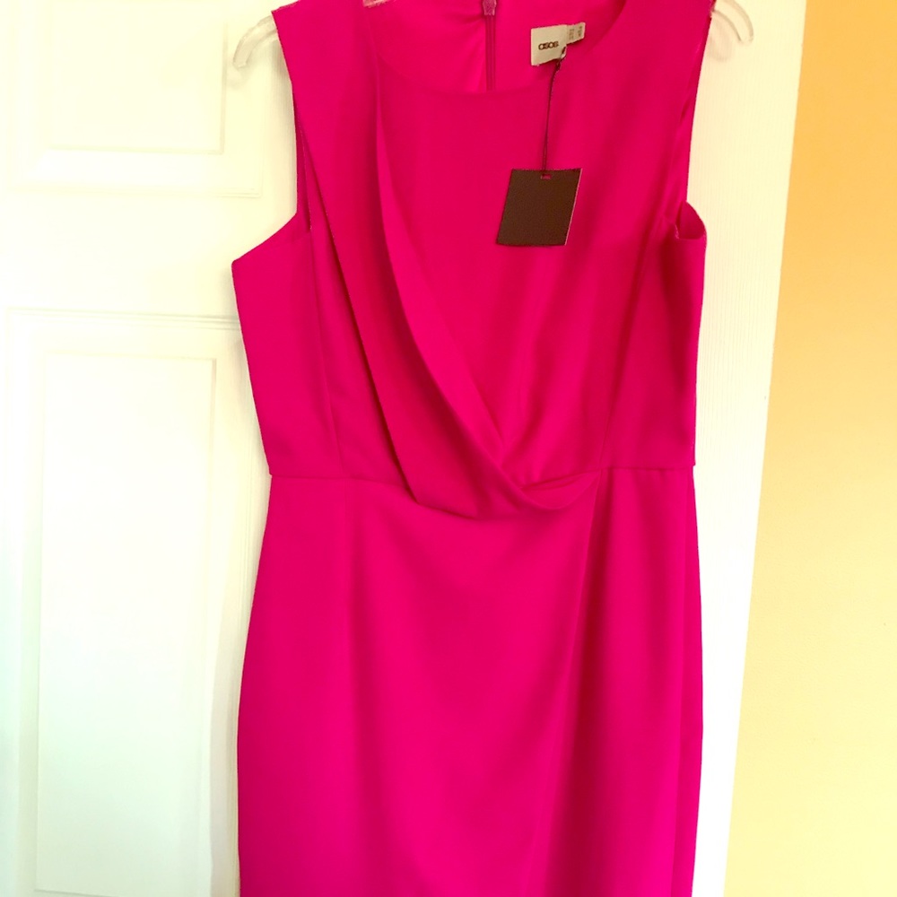Brand New ASOS fuchsia pink midi dress